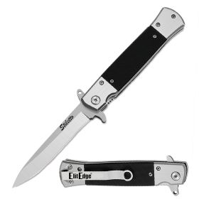 8.5" Classic Italian Style Stiletto Folding Spring Assisted Open Pocket Knife