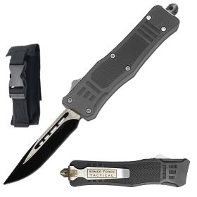9" Ghost Out Of The Front Automatic Drop Point Blade Knife