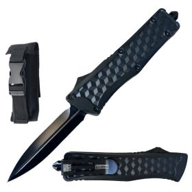 9" American Mercenary Black Tactical OTF Automatic Knife