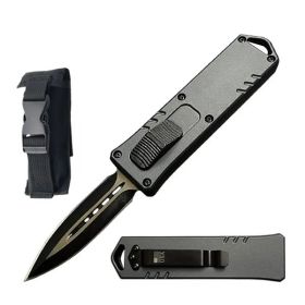 7.5" Grey Death Rider Automatic Dual Action Out The Front Knife