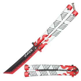 Demon Slayer Kyojuro Rengoku Red Nichirin Butterfly Knife