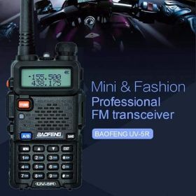 Baofeng UV-5R Two-way Wireless Intercom 1800mAh Lithium-ion Battery Black One Pack,Prohibited Platform Temu