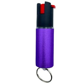 Purple Sparkle Keychain Pepper Spray for Self Defense - Safety Twist Top to Prevent Accident
