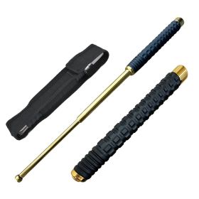21 Inch Self Defense EXTENDABLE Golden Walking Stick Baton Rubber Grip Handle