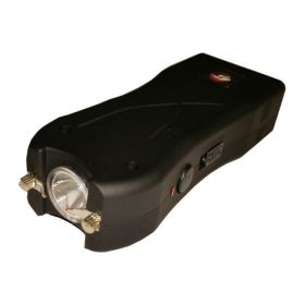 Black Max Power Rechargeable Stun Gun Built in LED Light With Safety Pin