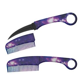 Galaxy Karambit Hidden Blade Self Defense Brush Comb Knife