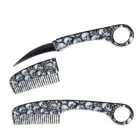 Skulls Karambit Hidden Blade Self Defense Brush Comb Knife