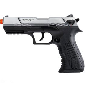 NIG 211 Front Firing Blank Gun Pistol Chrome Finish