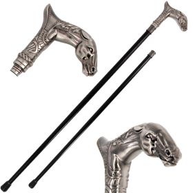 36" Horse Artisan Intricate Carved Walking Stick Gentleman's Cane