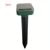 2pcs Solar Rat Drive Ultrasonic Animal Waterproof Outdoor Solar Powered; Repel-pesticides