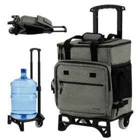 40 L Large Capacity Cooler Bag with Detachable Bottom Plate Gray
