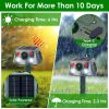 Ultrasonic Solar Animal Repeller Outdoor Mole Snake Squirrel Repellent Waterproof Bird Deer Dog Cat Deterrent with 6 Modes Motion Sensor Vibration Sta