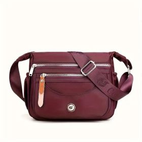 Crossbody Bags For Women Multi-Pockets Shoulder Bag Purses Waterproof Travel (Color: Red)