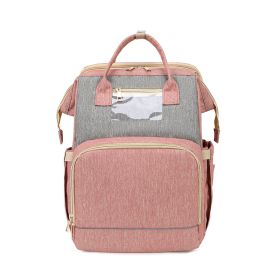 Portable Folding Crib Mummy Bag Portable (Option: Pink grey)