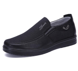 Business Casual Soft-soled Feet Flat-soled Men's Shoes (Option: Black-47 yards)