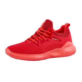 Student breathable running shoes (Option: Red-41)