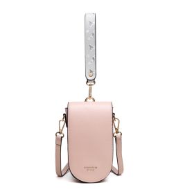 Mobile Phone Bag Korean Version PU Multifunctional Handbag (Color: pink)