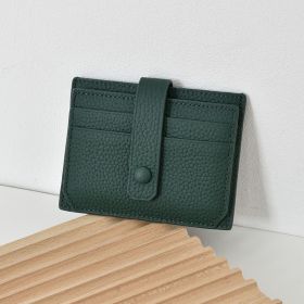 Ultra-thin Card Holder Women's South Korea Multi-card-slot (Option: Retro Green)