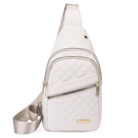 Crossbody Bag On Chest (Color: White)