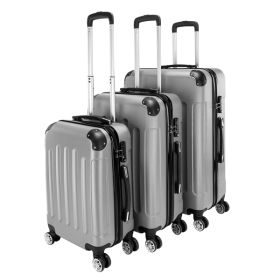 3-in-1 Portable ABS Trolley Case (Option: Gray)