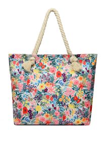 Art Flower Pattern Beach Bags For Women, Beach Bag Tote Waterproof Sandproof, Beach Bags For Women (Option: Colored)