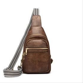 Small Sling Bag For Women Men Crossbody Bags Trendy Bakpack Fanny Packs Chest Bag For Travel (Color: Brown)