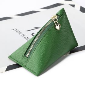 Women's First Layer Cowhide Small Exquisite And Creative Mini Coin Purse (Color: Green)