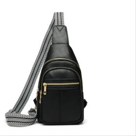 Small Sling Bag For Women Men Crossbody Bags Trendy Bakpack Fanny Packs Chest Bag For Travel (Color: Black)