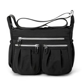Shoulder Handbag For Ladies Roomy Multiple Pockets Bag Women Crossbody Purse Fashion Tote Top Handle Satchel (Color: Black)