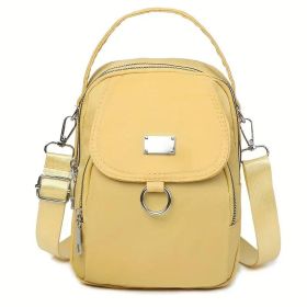 Waterproof Women Crossbody Bag Elegant Oxford Messenger Bags Simple For Work (Color: Yellow)