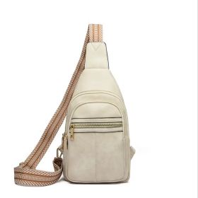 Small Sling Bag For Women Men Crossbody Bags Trendy Bakpack Fanny Packs Chest Bag For Travel (Color: White)