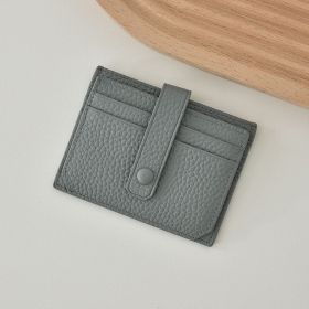 Ultra-thin Card Holder Women's South Korea Multi-card-slot (Option: Haze Blue)