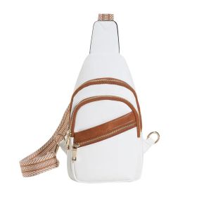 Small Sling Bag For Women Crossbody Bags For Women Trendy Leather Fanny Packs For Women Cross Body (Color: White)