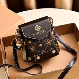 Small Crossbody Phone Bag Travel Crossbody Cellphone Wallet Bag Shoulder Bag Coffee (Color: Brown)
