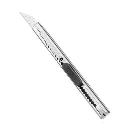 1pc/3pcs Retractable Box Cutter, 9mm Blade, Utility Knife, Carbon Steel Self-Locking Design Cutting Tool, Carton Box Cutter Tool, Wallpaper Knife (Quantity: 1PC)