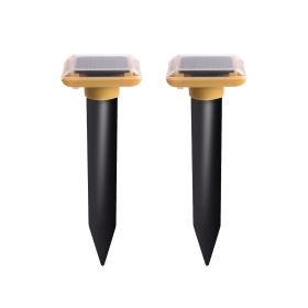 1/2/4/6pcs Solar Energy Mole Driving Vibrating Buzzer Garden Farm Yard IP55 Waterproof Snake Repellent (Quantity: 2pcs)