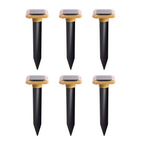 1/2/4/6pcs Solar Energy Mole Driving Vibrating Buzzer Garden Farm Yard IP55 Waterproof Snake Repellent (Quantity: 6pcs)