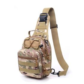 Men Backpack Tactical Sling Bag Chest Shoulder Body Molle Day Pack Pouch (Colour: CP)