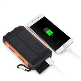Jumbo Capacity 20,000 mAh Waterproof Solar Power Bank (Color: Green)