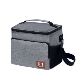 Lunch Bag Insulated Lunch Bag for Work Office Picnic Beach Leakproof Lunch Cooler Bag with Adjustable Shoulder Strap (Color: Gray)