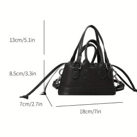 Cute Purse Mini Crossbody Bags For Women Top Handle Clutch Handbag (Color: Black)