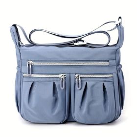 Shoulder Handbag For Ladies Roomy Multiple Pockets Bag Women Crossbody Purse Fashion Tote Top Handle Satchel (Color: Blue)