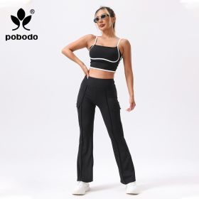 Line Camisole Bra (Option: Black-L)